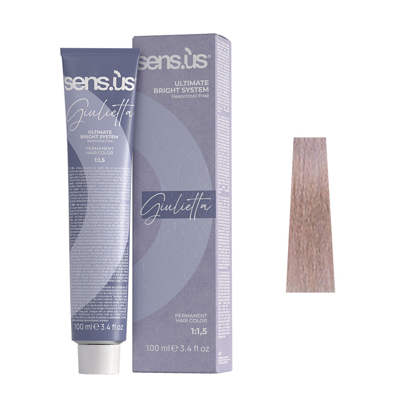 Крем-фарба для волосся Sens.ùs Giulietta 9.07 Very Light Violet Natural Blonde, 100 ml - 1